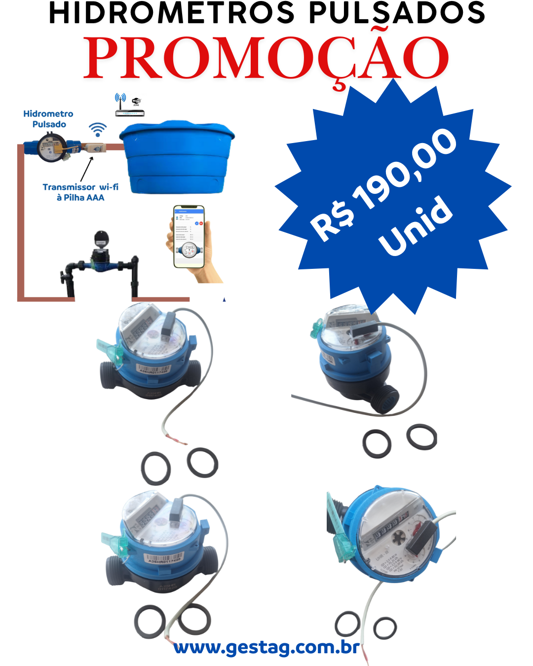 Promoção de hidrômetros pulsados Gestag